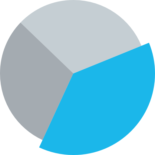 pie chart graph quantitative research icon